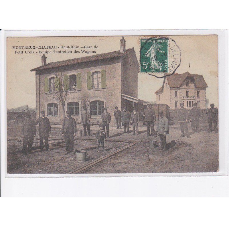 MONTREUX-CHATEAU: gare de petit croix éauipe d'entretien des wagons - très bon état