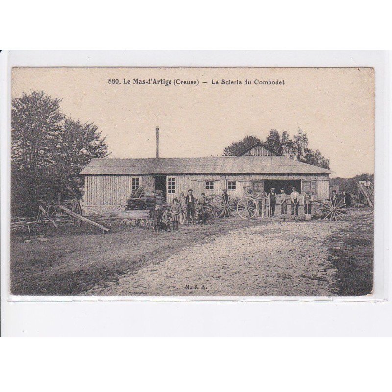 LE MAS-D'ARTIGE: la scierie du combodet, bois vue aérienne 10x15 - très bon état