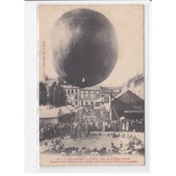 STENAY: la fête 19 août. 1906 place d'armes ascension d'un ballon de 400 mètres cubes - très bon état