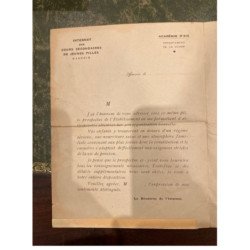 AJACCIO : carte postale dépliante - internat de jeunes filles - bon état