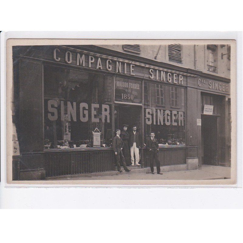ANGERS: 24 rue lenepveu (?) compagnie singer maison fondée en 1850 - très bon état