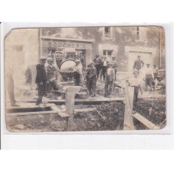 STENAY: destruction du lavoir, place ancel, boucherie, ouvriers - état