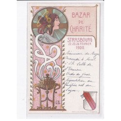 PUBLICITE: bazar de la charité, strasbourg 1900, G.R. greiner - très bon état