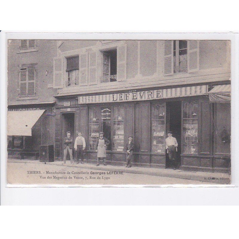 THIERS: manufacture de coutellerie georges lefèvre, vue des magasins de vente - très bon état