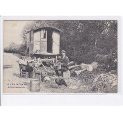 NIEVRE: en morvan, vanniers ambulants, dinde, âne, poules - très bon état