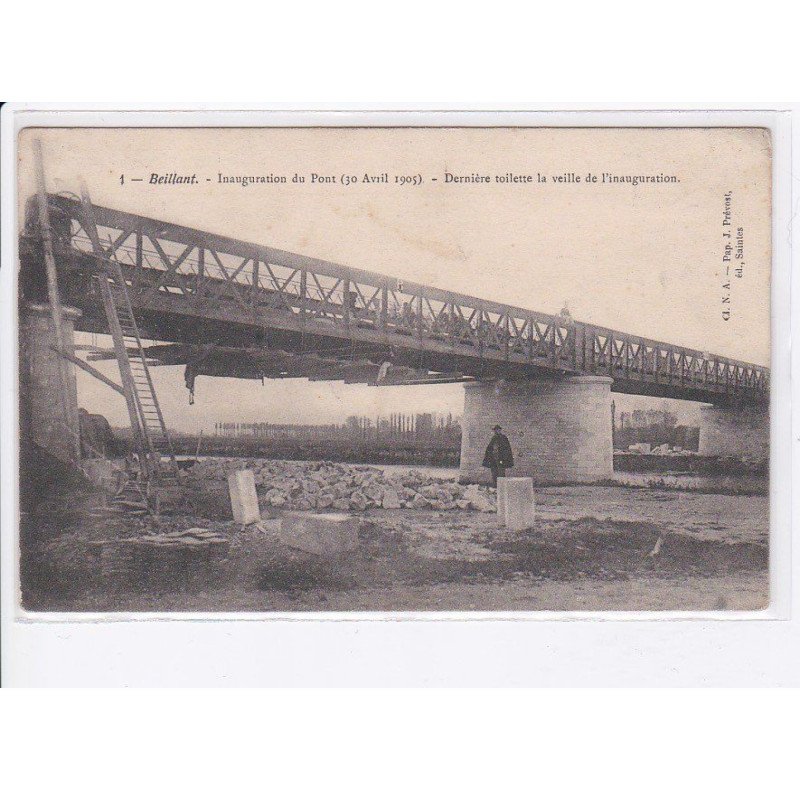 BEILLANT: inauguration du pont 30 avril 1905 10 cpa - très bon état