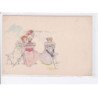Raphael Kirchner, 10 CPA, croquet, badmington, sports - très bon état