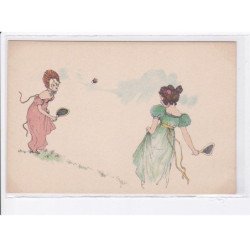 Raphael Kirchner, 10 CPA, croquet, badmington, sports - très bon état
