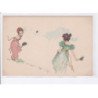 Raphael Kirchner, 10 CPA, croquet, badmington, sports - très bon état