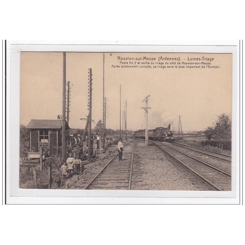 NOUVION-sur-MEUSE : poste n°2 et sortie du triage du coté nouvion sur leuse (GARE) - tres bon etat