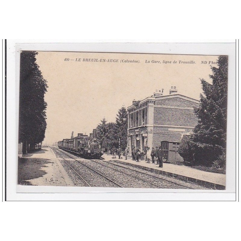 LE BREUIL-en-AUGE : la gare, ligne de trouville (GARE) - tres bon etat