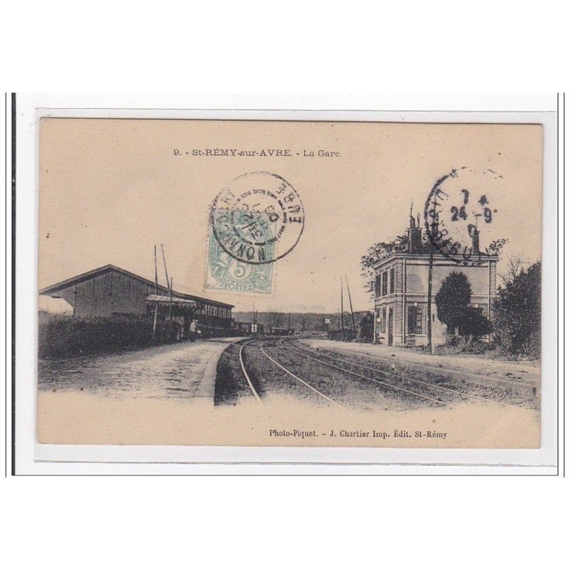 St-REMY-sur-AVRE : la gare - tres bon etat