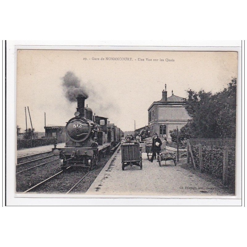 NONANCOURT : une vue sur les quais (GARE) - tres bon etat