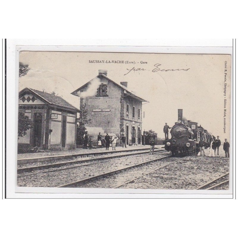 SAUSSAY-la-VACHE : gare (GARE) - etat