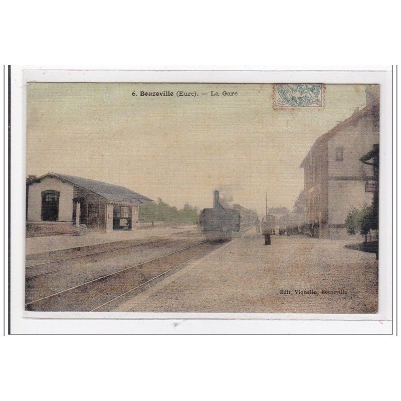 BEUZEVILLE : la gare (GARE) (TOILLEE) - tres bon etat