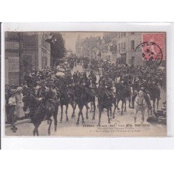 COGNAC: 1907, visite de M. Barthou, ministre des travaux publics, le cortège sur l'avenue de la gare - très bon état