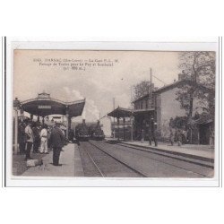 DARSAC : la gare, passage d'un train pourz le puy et sembadel (GARE) - tres bon etat