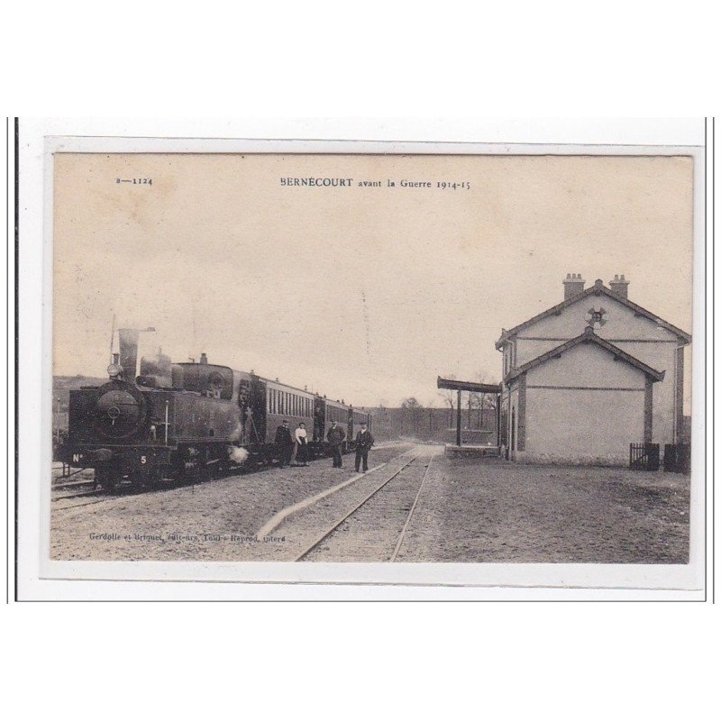 SERNECOURT : avant la guerre 1914-1915 la gare (GARE) - tres bon etat