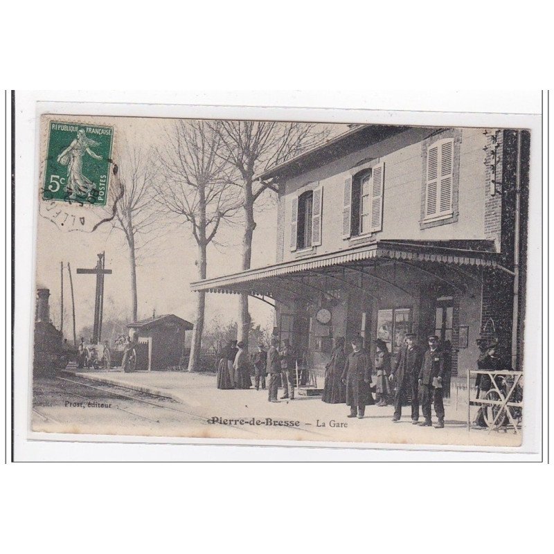 PIERRE-de-BRESSE : la gare (GARE) - tres bon etat PIERRE-de-BRESSE : la gare (GARE) - tres bon etat