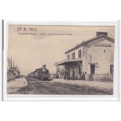 VILLELAURE : la gare, arrivée du train de cavaillon (GARE) - tres bon etat