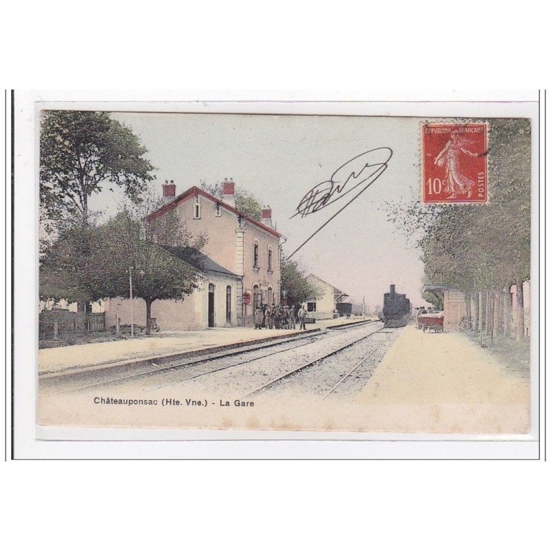 CHATEAUPONSAC : la gare (GARE) - tres bon etat