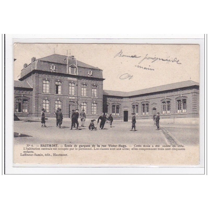 HAUTMONT : ecole de garcons de la rue victor-hugo - très bon état