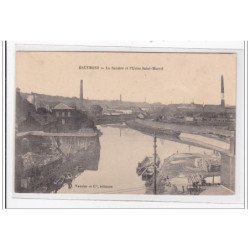 HAUTMONT : la sambre et l'usine saint-marcel - tres bon etat