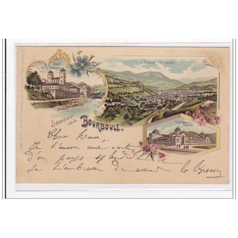 BOURBOULE : souvenir de la bourbole - tres bon etat