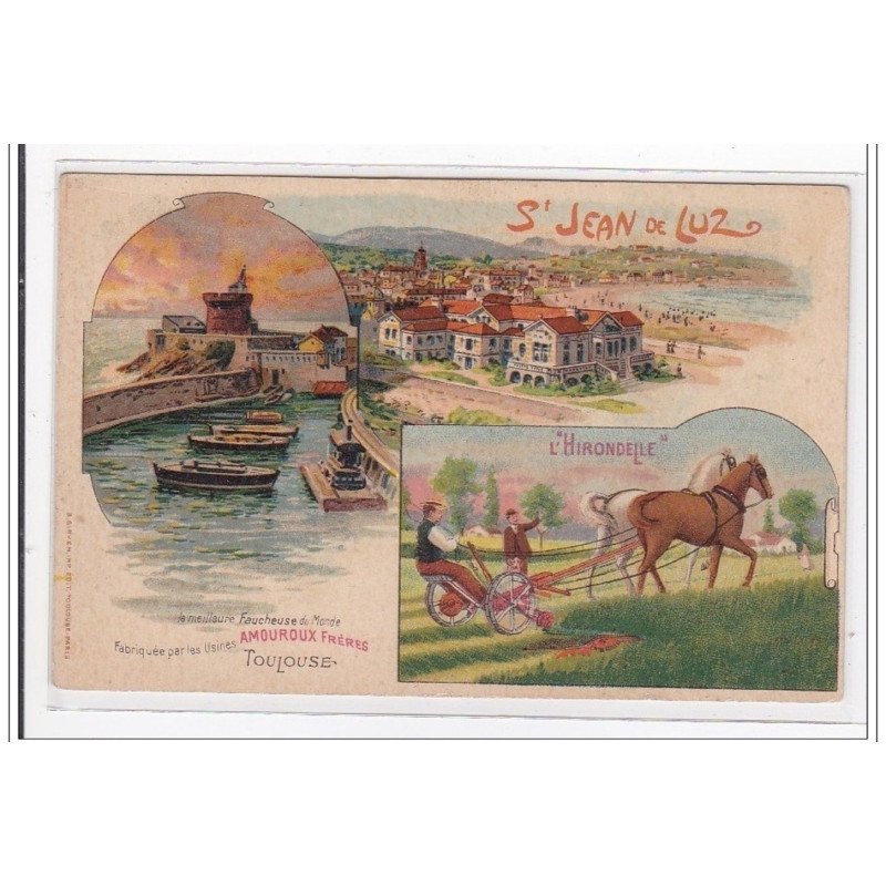 St-JEAN-de-LUZ : la meilleure faucheuse du monde, fabriquée par les usines amouroux freres, l'hirondelle - tres bon etat