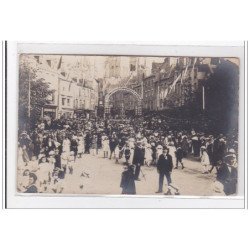 GUINGAMP : carte photo des fêtes en 1921 - très bon état