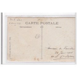 FAUVILLE : carte photo - bon état (éraflure en haut de la carte)