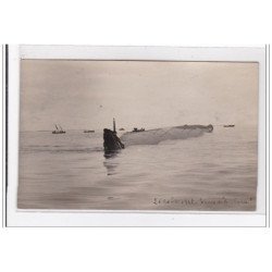 Quiberon : carte photo de l'épave du cuirassé France - très bon état