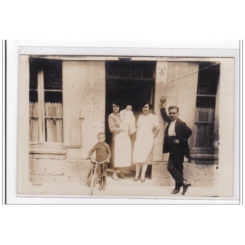 TAUXINY : carte photo du café DEBAURE (place de l'église) - très bon état TAUXINY : carte photo du café DEBAURE (place de l'église) - très bon état