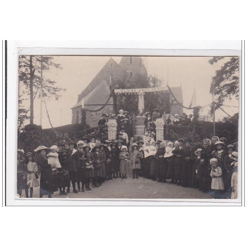 PRETOT : carte photo de l'inauguration du monument aux morts - très bon état