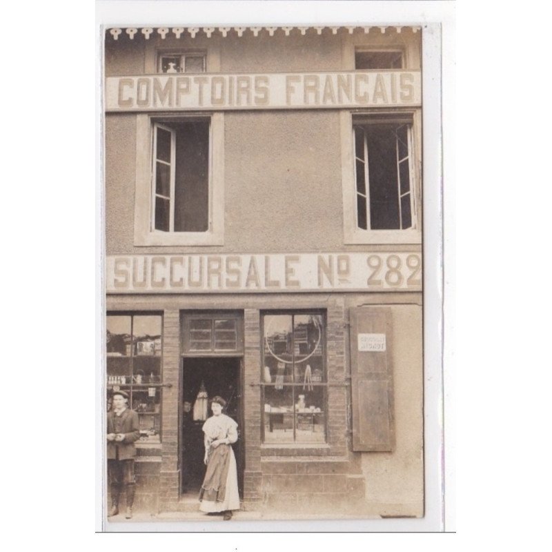 HOMECOURT : carte photo du magasin """"comptoirs Français"""" n°282 - très bon état