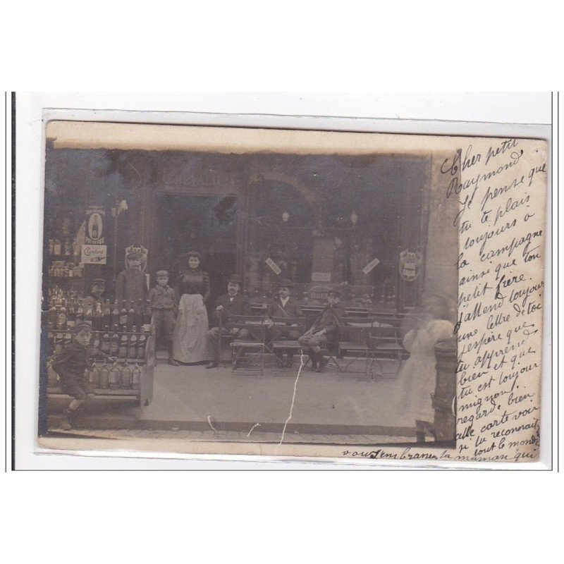 PARIS : carte photo de l'épicerie CHEVALIER (9 vld. Exelmans) - très bon état
