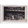 PARIS : carte photo du magasin CYBO - maison Louis (marchand de couleurs et quincaillerie) vld. Arago (Paris 13) - état