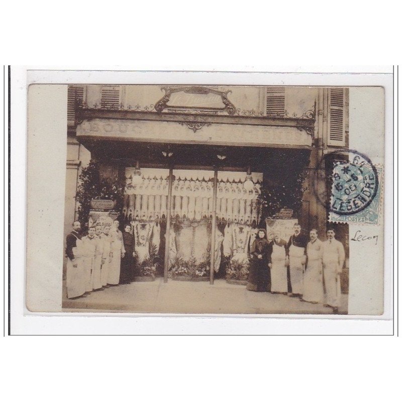 PARIS : carte photo de la boucherie d'Athènes - maison Bureau au 26 rue d'Athènes - très bon état PARIS : carte photo de la boucherie d'Athènes - maison Bureau au 26 rue d'Athènes - très bon état