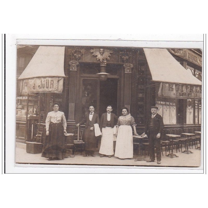 PARIS : carte photo du café EVROUX au 66 rue St Lazare- très bon état PARIS : carte photo du café EVROUX au 66 rue St Lazare- très bon état