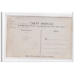 PARIS : carte photo du café """"au Petit Balcon"""" dans le 14 ème arr. pendant les fêtes du 14 juillet 1900 - très bon