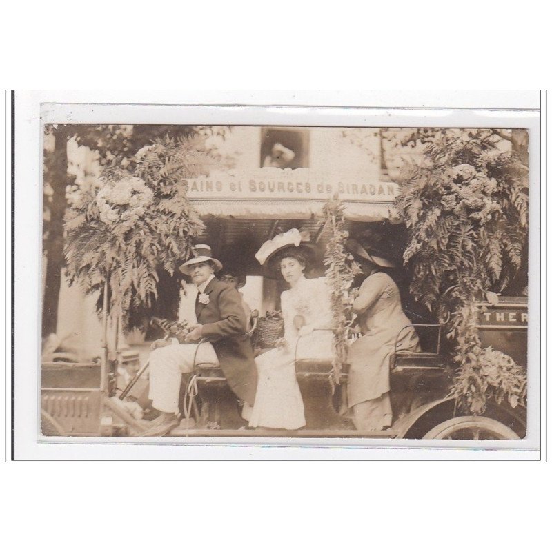 SIRADAN : carte photo de l'automobile des bains et sources de Siradan - très bon état