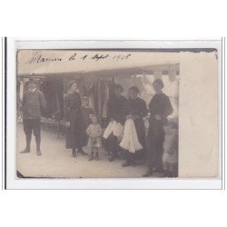 MAMERS : carte photo d'un marché en 1915 - très bon état