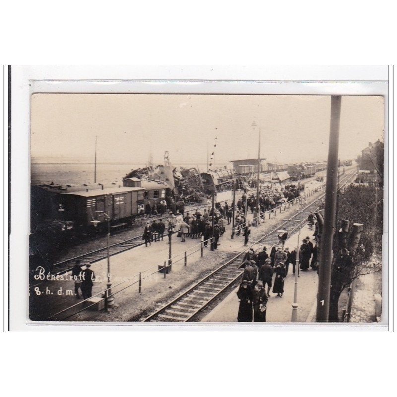 BENESTROFF : carte photo de l'accident de chemin de fer en 1924 - très bon état