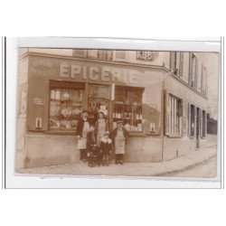 SAMOREAU : carte photo de l'épicerie PALFROY - très bon état