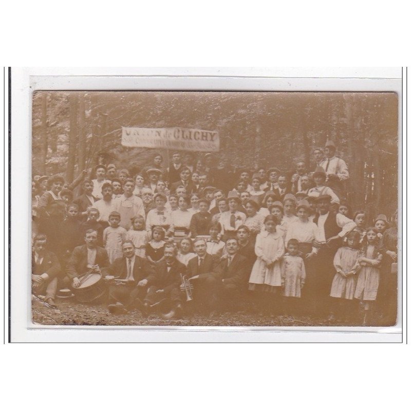 CLICHY : carte photo de l'Union de Clichy (coopérative ouvrière) - bon état (un coin plié)