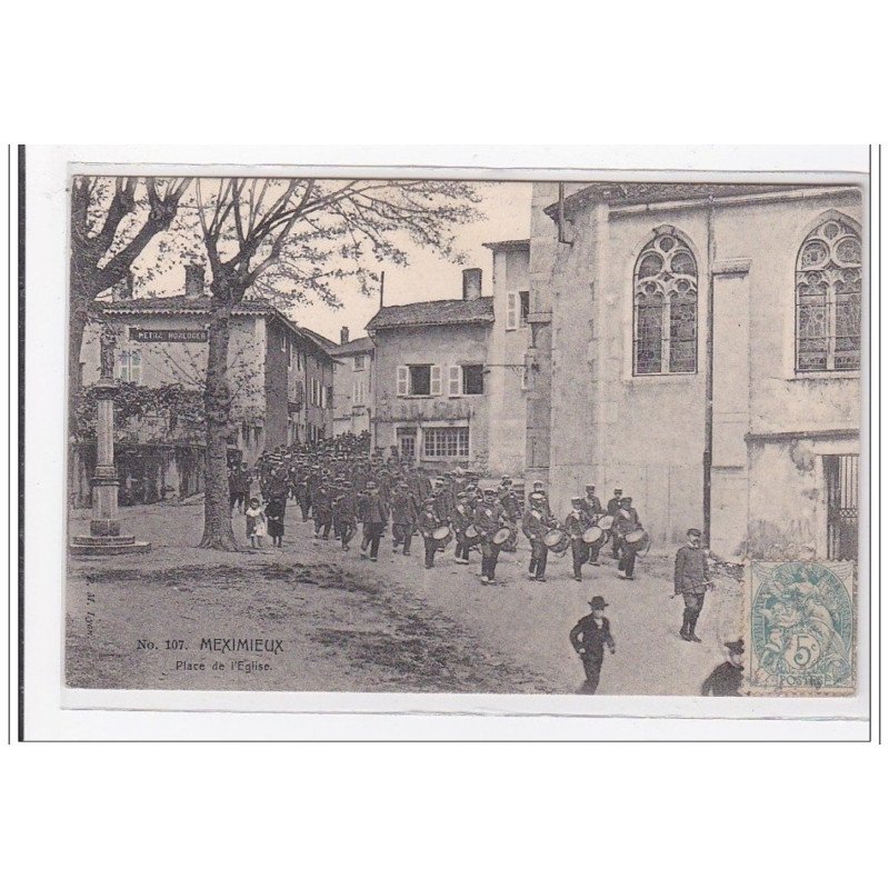 FRANCE : MEXIMIEUX : place de l'eglise - très bon état