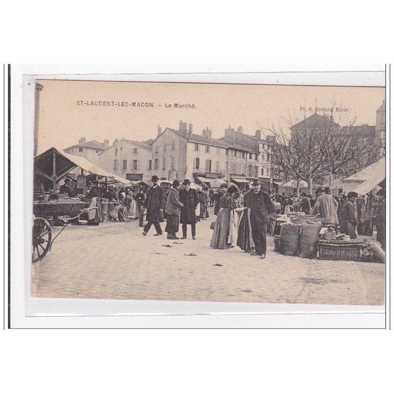 FRANCE : st-laurent-les-macon, le marché - tres bon etat