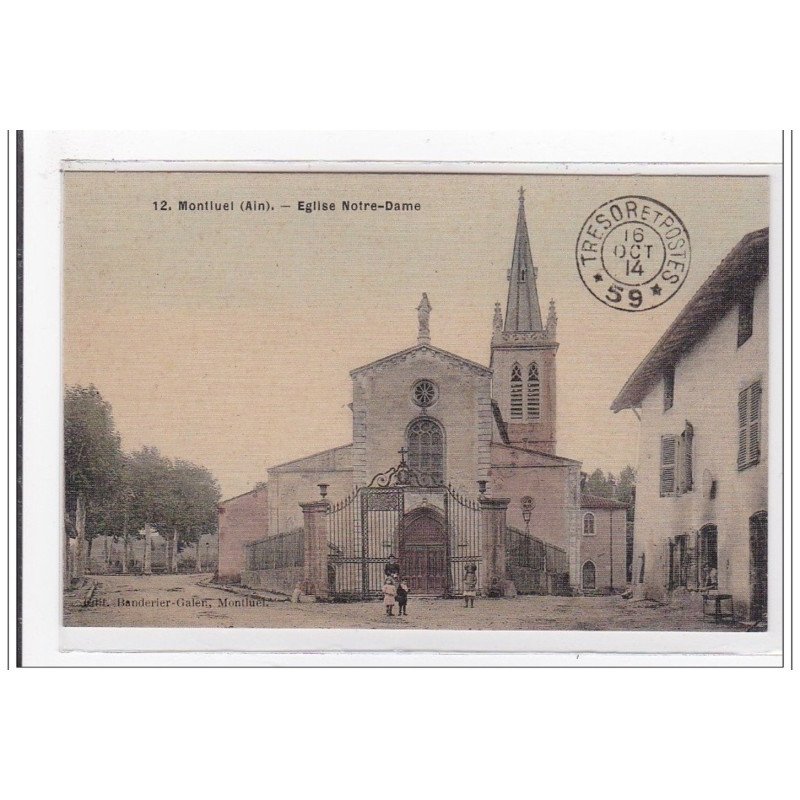 FRANCE : montluel, eglise notre-dame, toillée - tres bon etat