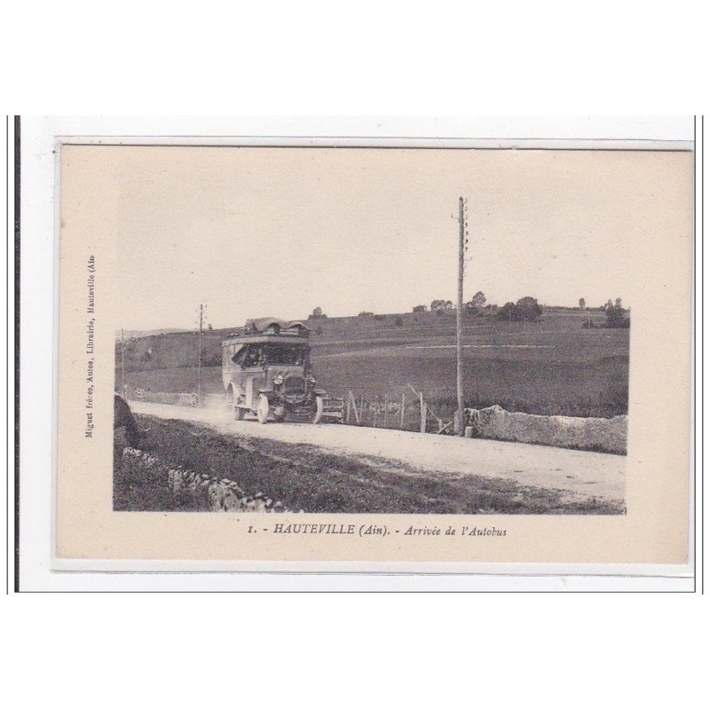 FRANCE : hauteville, arrivée de l'autobus - tres bon etat