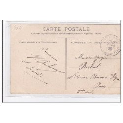 BRUYERES-SOUS-LAON : rue de laon, arrivée de la voiture publique (service cadot) a l'hotel de l'ours - tres bon etat